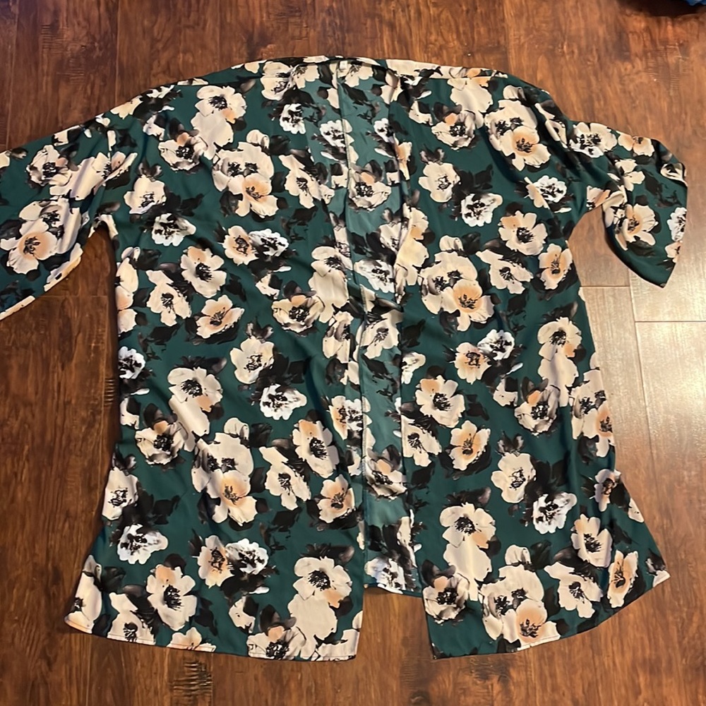 Pinkblush Floral Sheer Cardigan Coverup Shawl Oversized